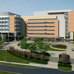 A rendering of the finished Nemours Children's Hospital.